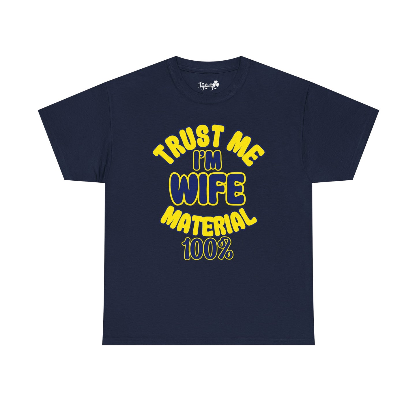 Couple Engagement Party T-Shirts | Trust Me, I'm Husband/Wife Material 100% | Two Super Shirts