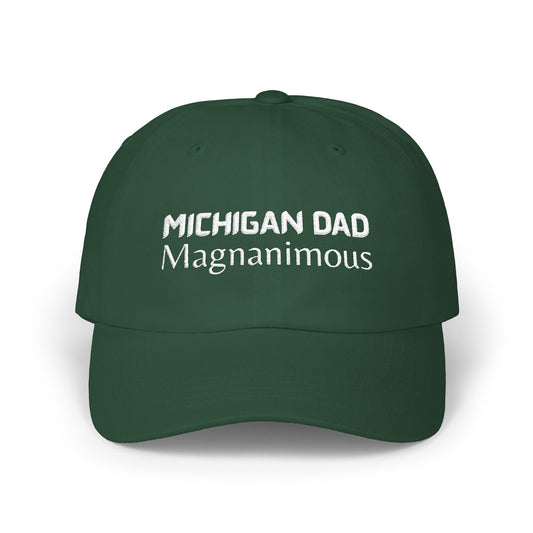 Green Baseball Cap. Best Embroidered Cap For Michigan Dads.