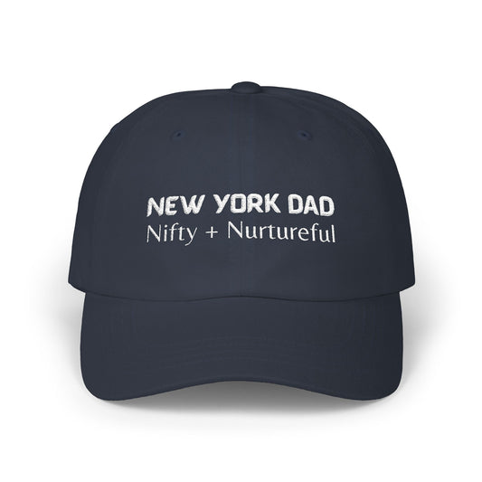 Navy Blue Baseball Cap. Best Embroidered Cap For New York Dads.