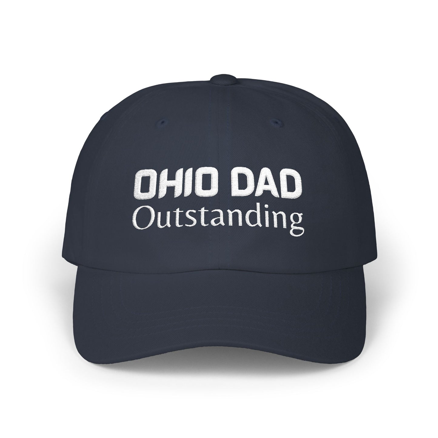 Navy Blue Baseball Cap. Best Embroidered Cap For Ohio Dads.