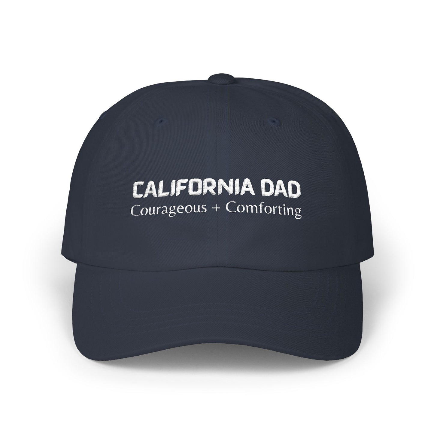 Navy Blue Baseball Cap. Best Embroidered Cap For California Dads.