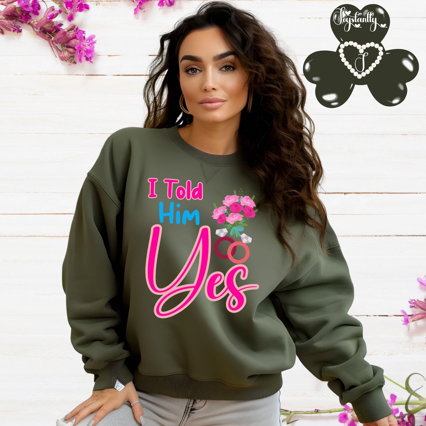 Bachelorette Party Military Green Sweatshirt