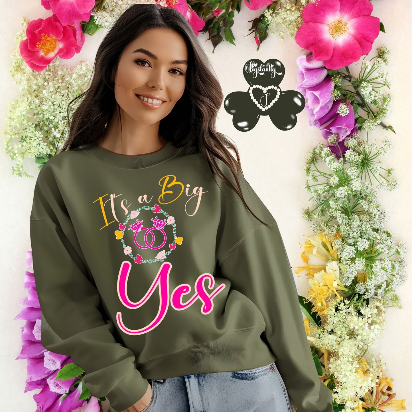 Bachelorette Party Military Green Sweatshirt