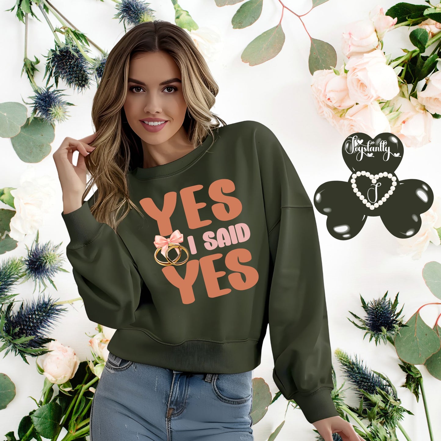 Bachelorette Party Military Green Sweatshirt