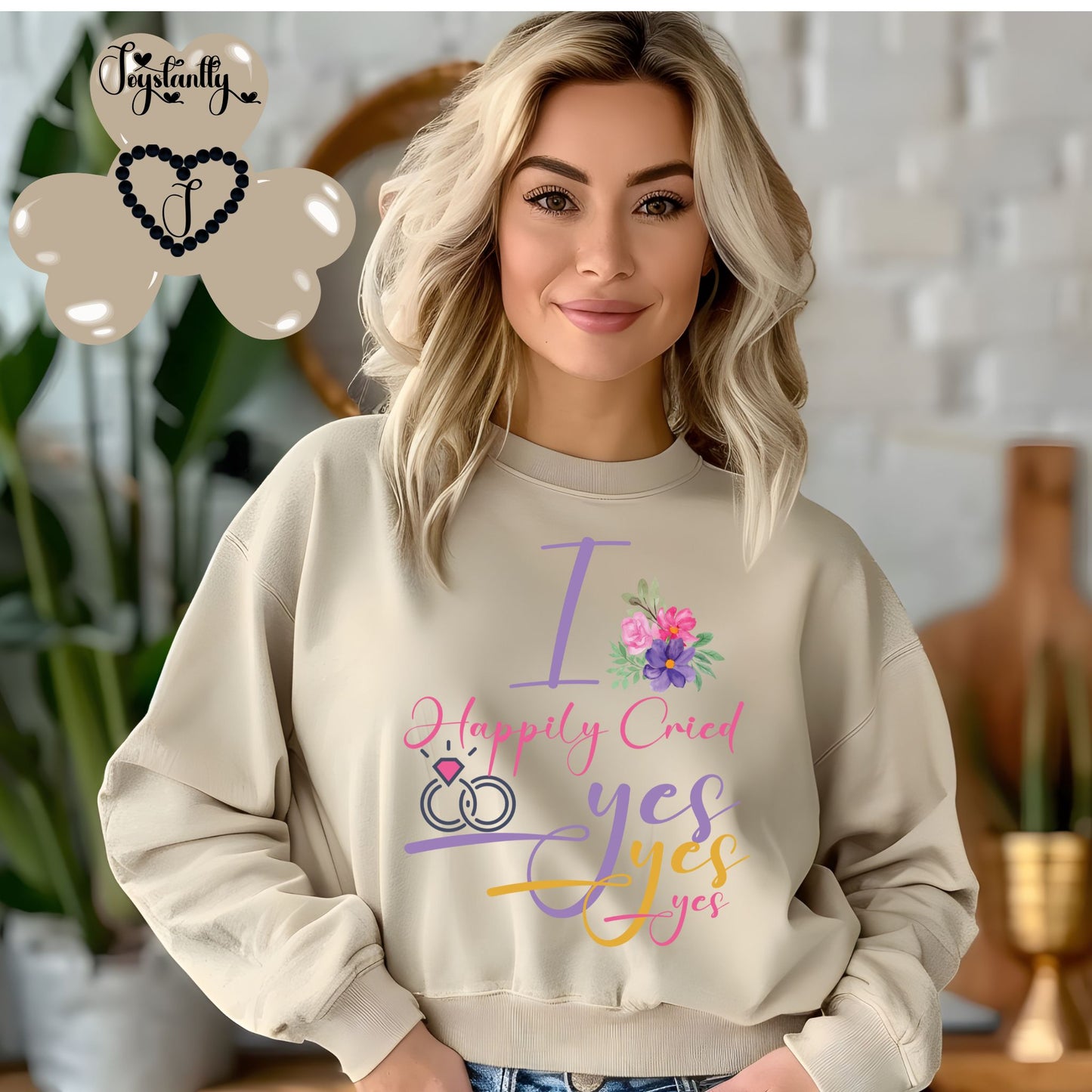 Engagement sand sweatshirt for bride and bridal party.