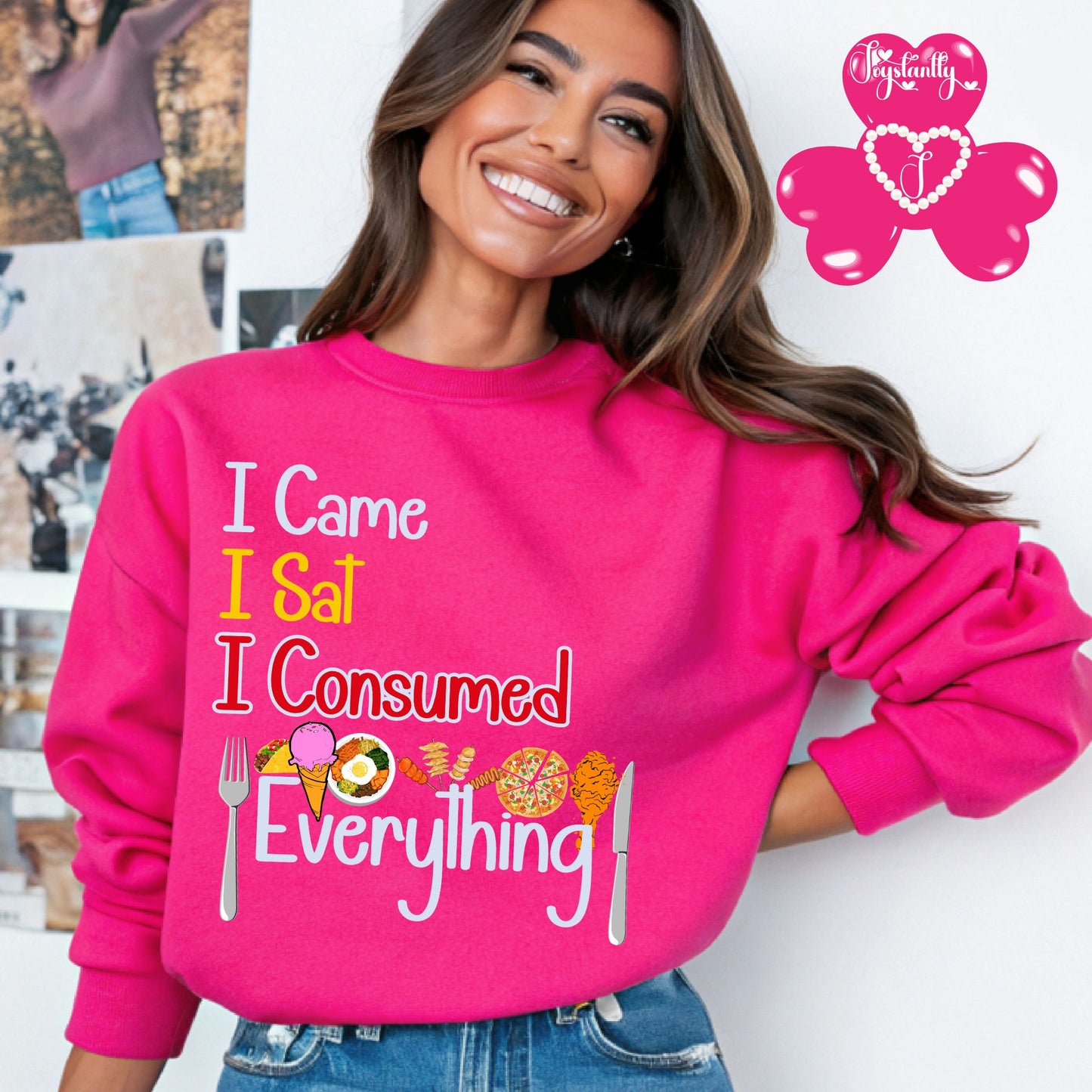 Funny Bridal Party Heliconia Deep Pink Sweatshirt