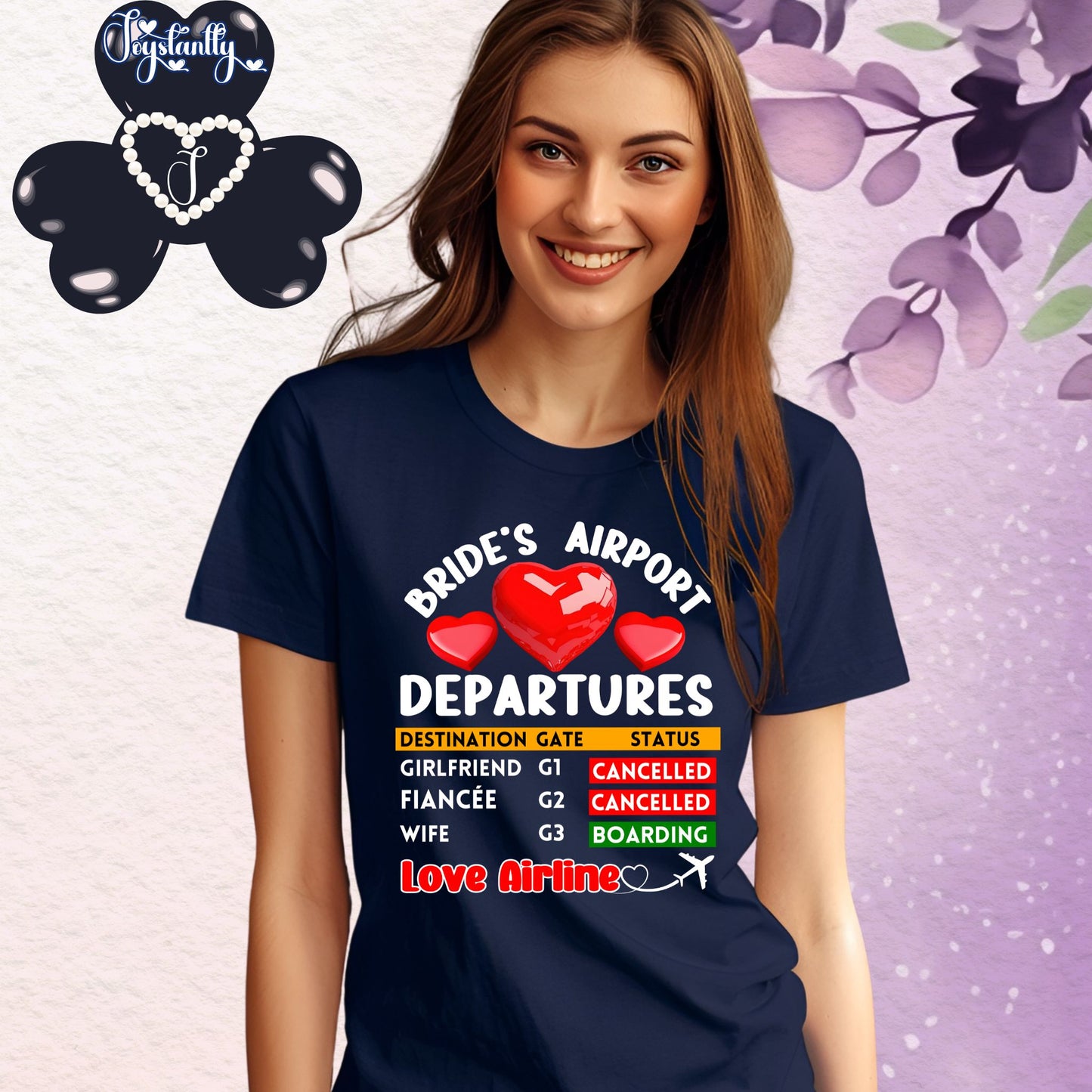 Navy Blue T-shirt. Cute Engagement T-shirt.