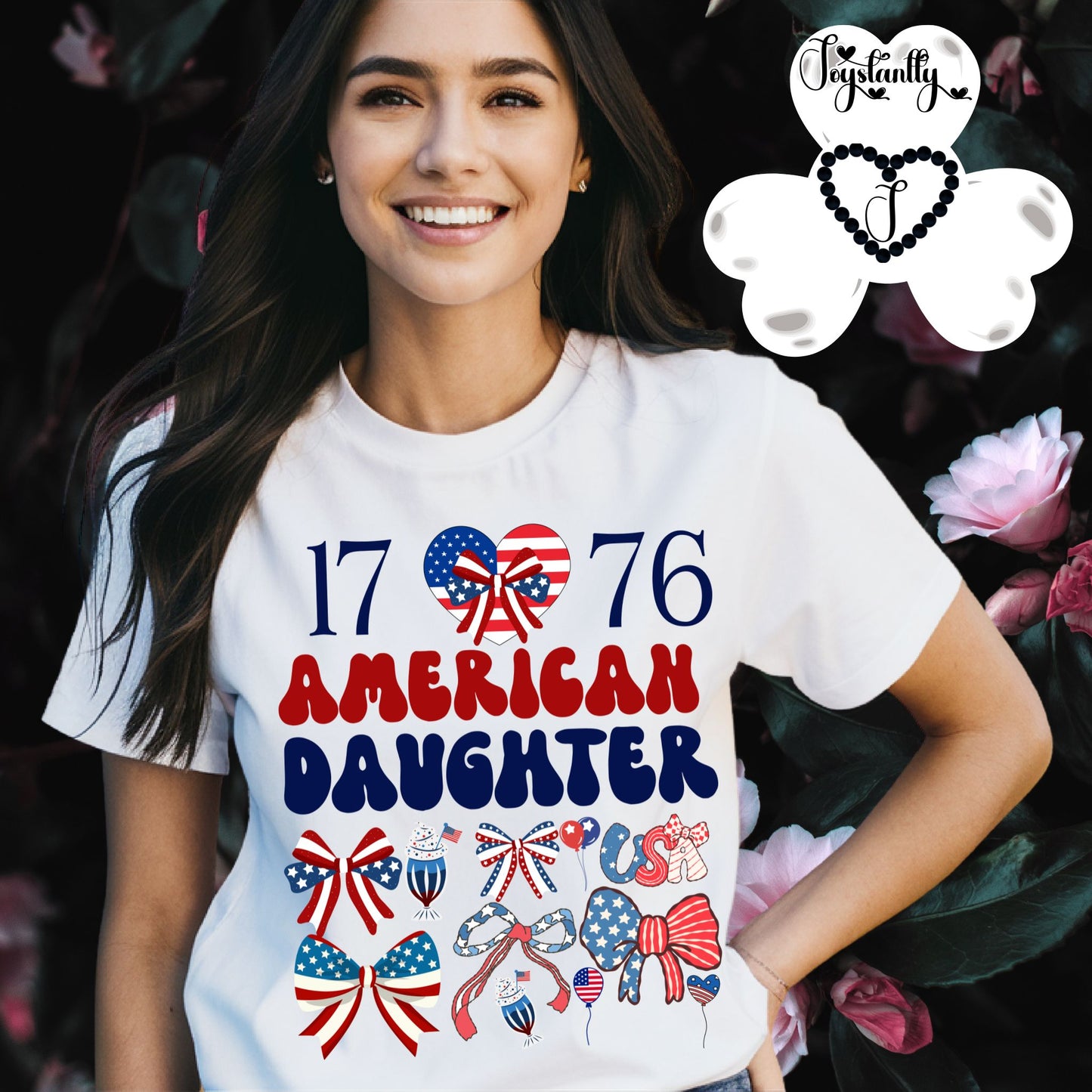 White American T-shirt. Best Shirt for American Daughters. 4th of July T-shirt.