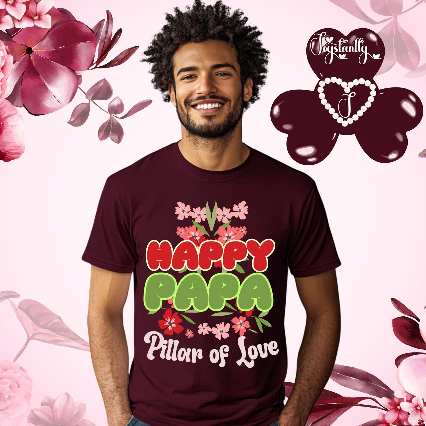Maroon Shirt. Perfect Shirt For Happy Dads.