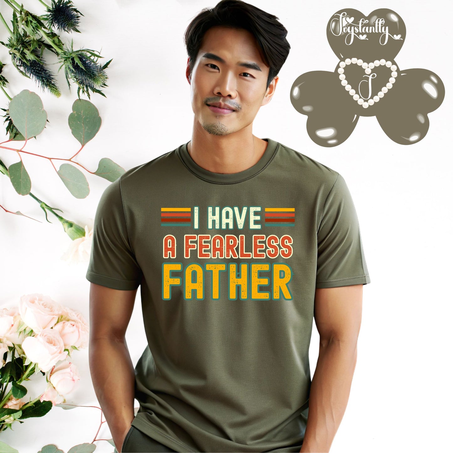 Military Green Shirt. Perfect Shirt To Honor Daring Dads.