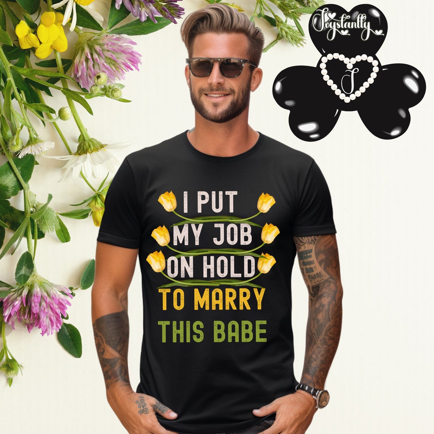Black T-shirt. Engagement Party Shirt. Funny Bachelor's Party Shirt