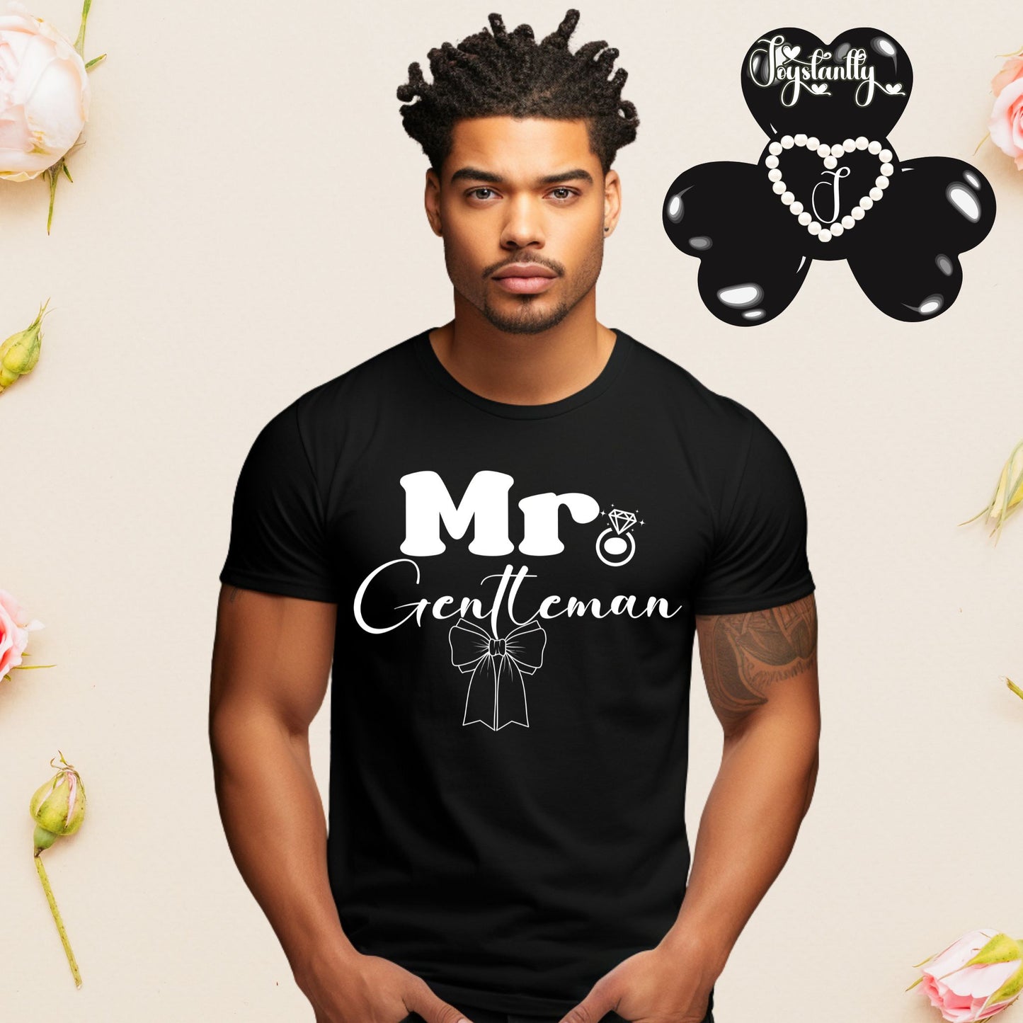 Black T-shirt. Happy Husband T-shirt