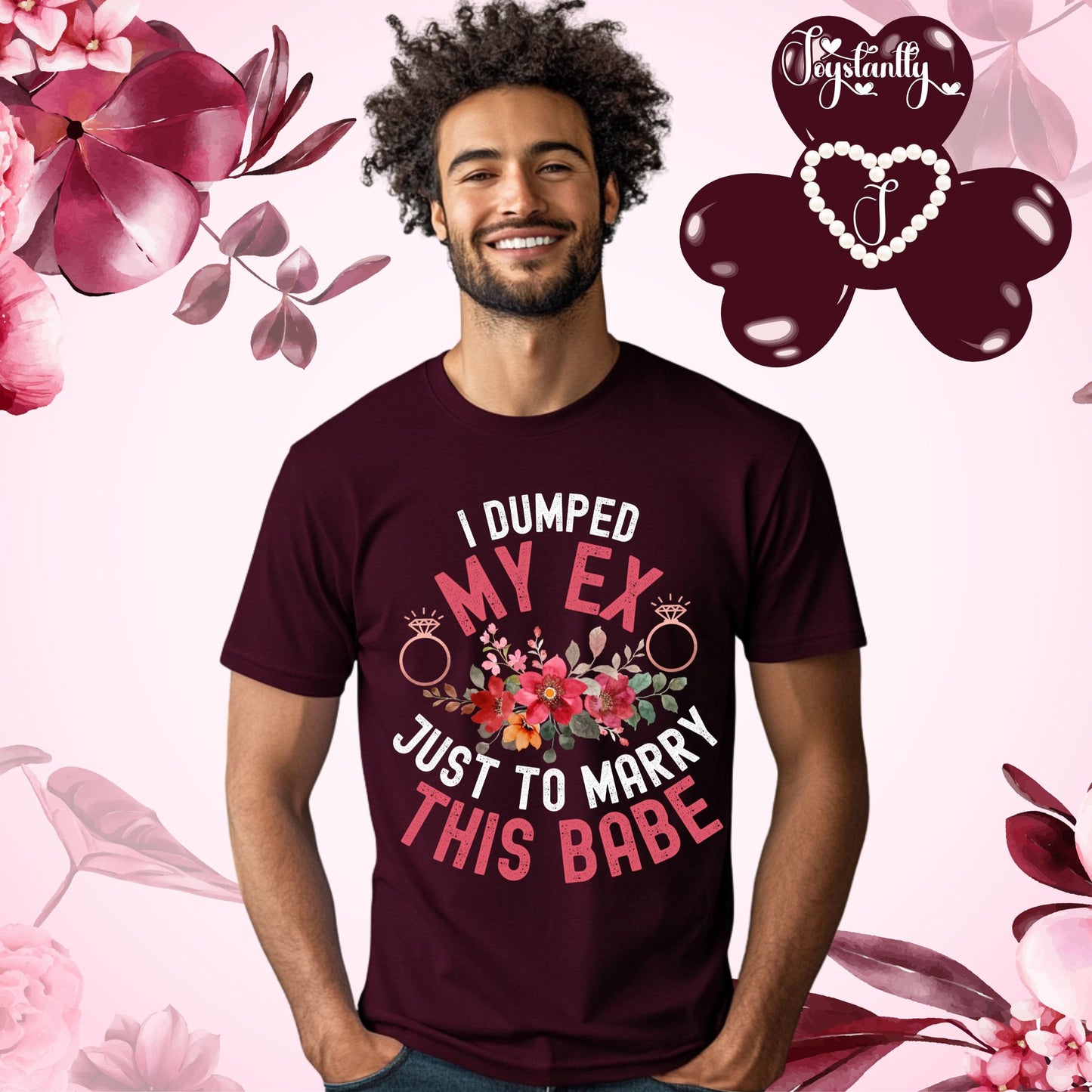 Maroon T-Shirt. Engagement Party T-Shirt
