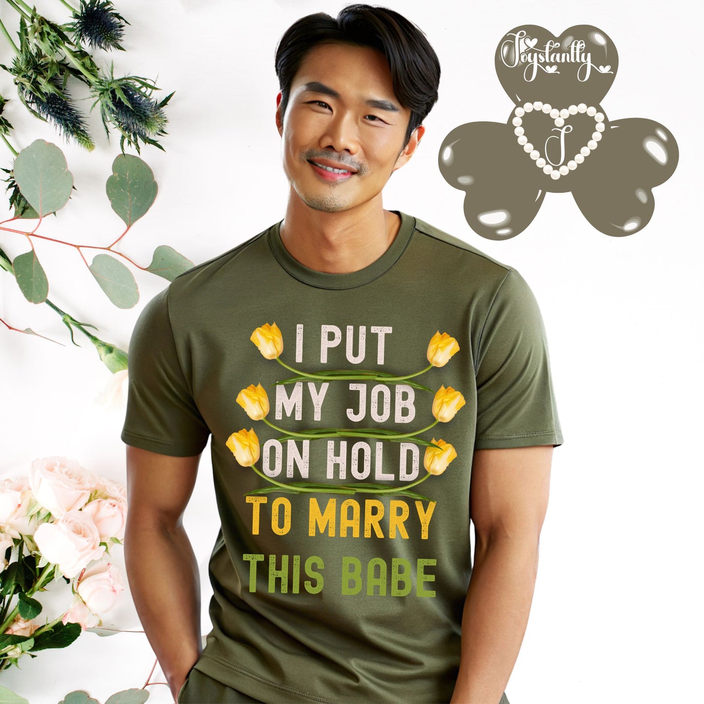 Military Green T-shirt. Engagement Party Shirt. Funny Bachelor's Party Shirt