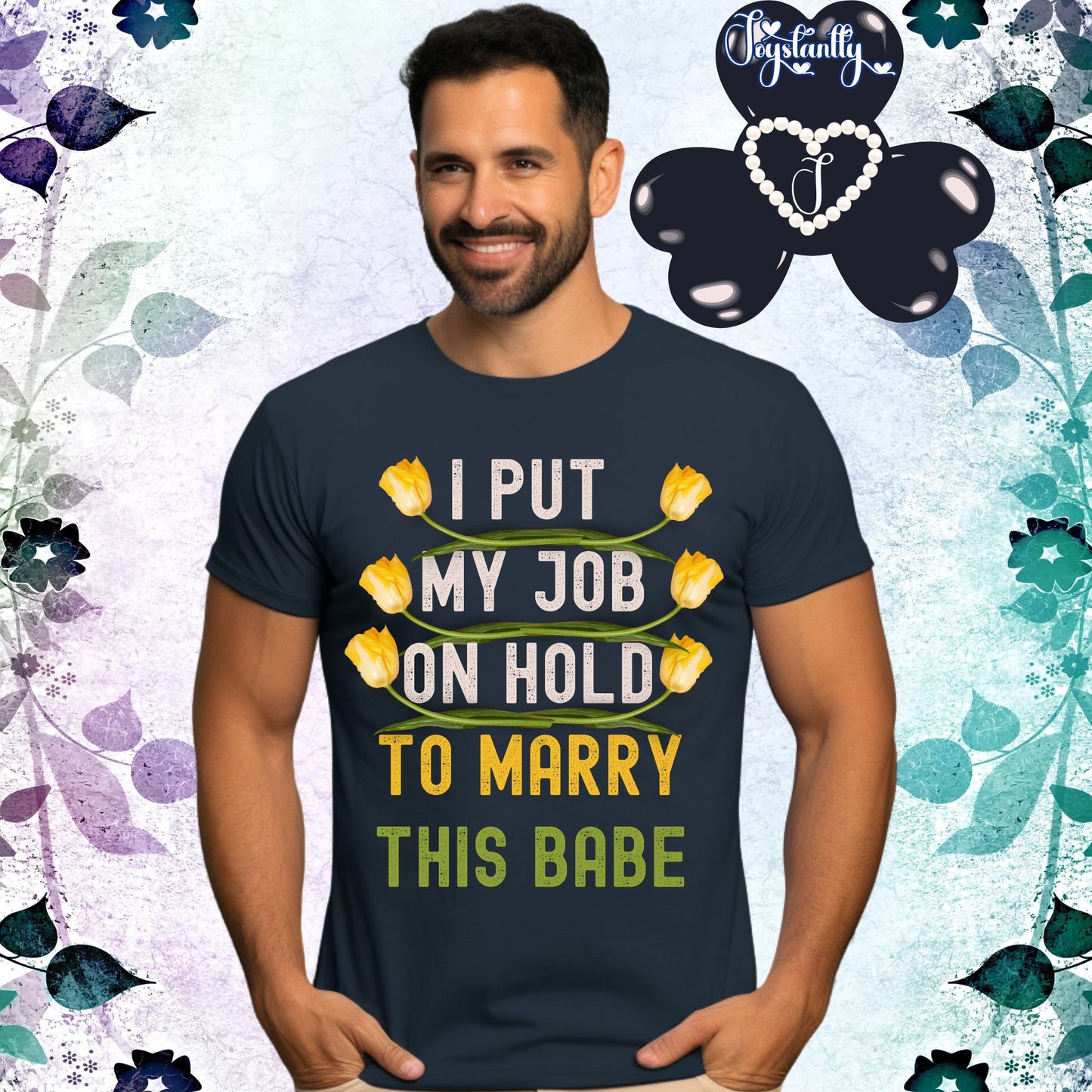 Navy Blue T-shirt. Engagement Party Shirt. Funny Bachelor's Party Shirt