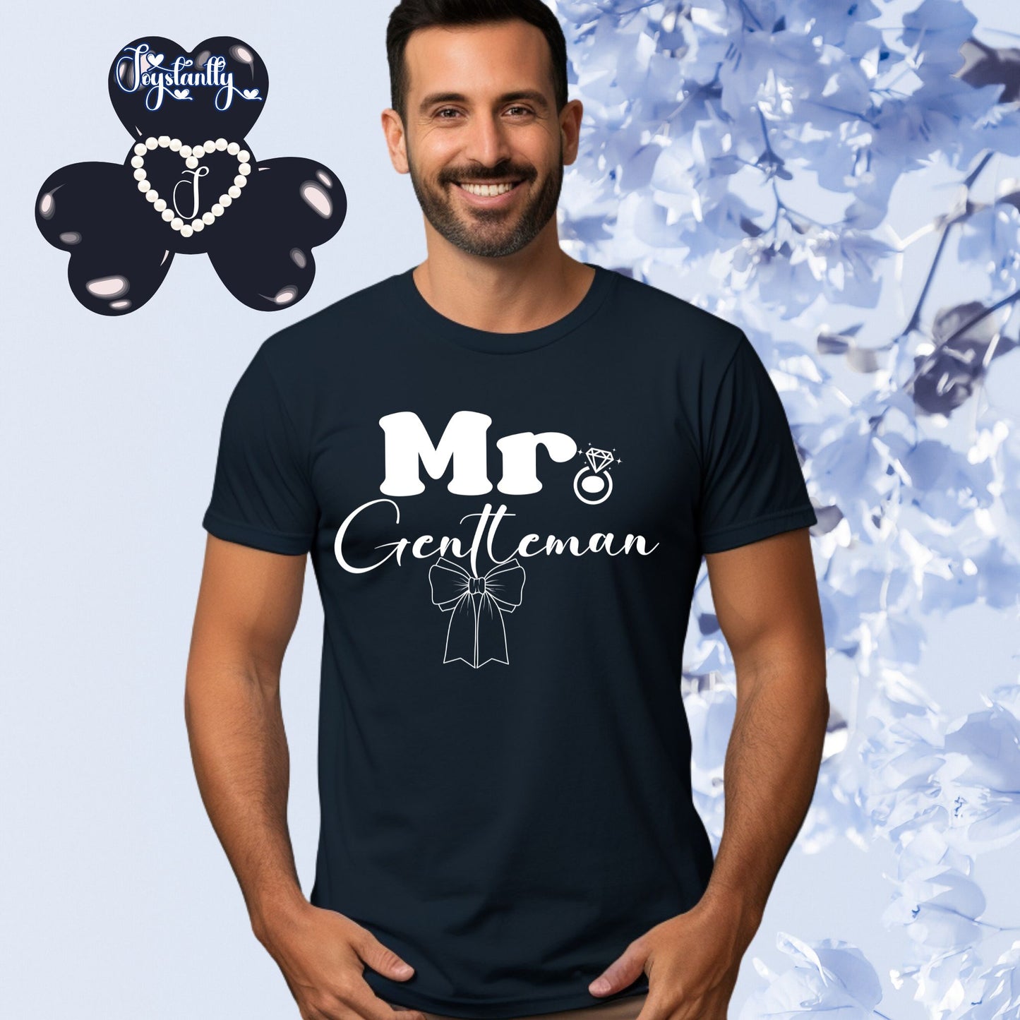 Navy Blue T-shirt. Happy Husband T-shirt