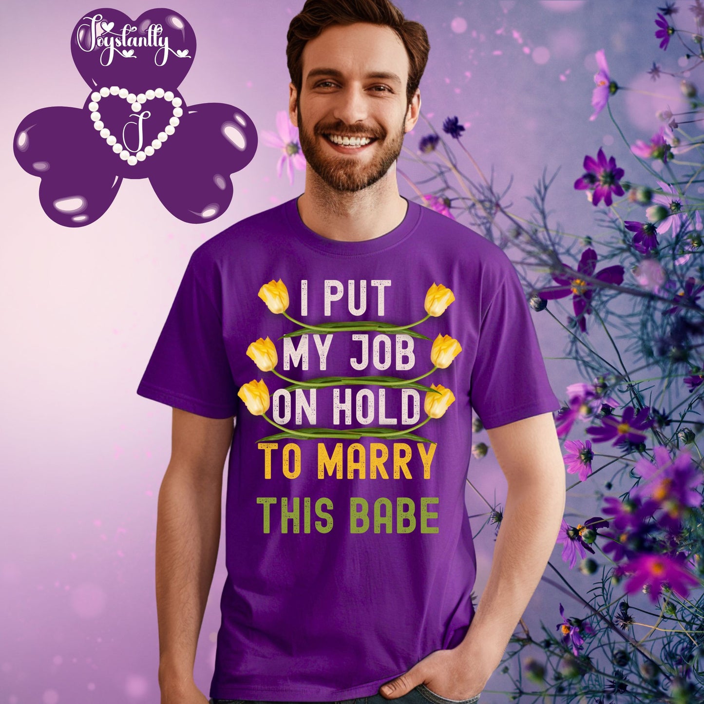 Purple T-shirt. Engagement Party Shirt. Funny Bachelor's Party Shirt
