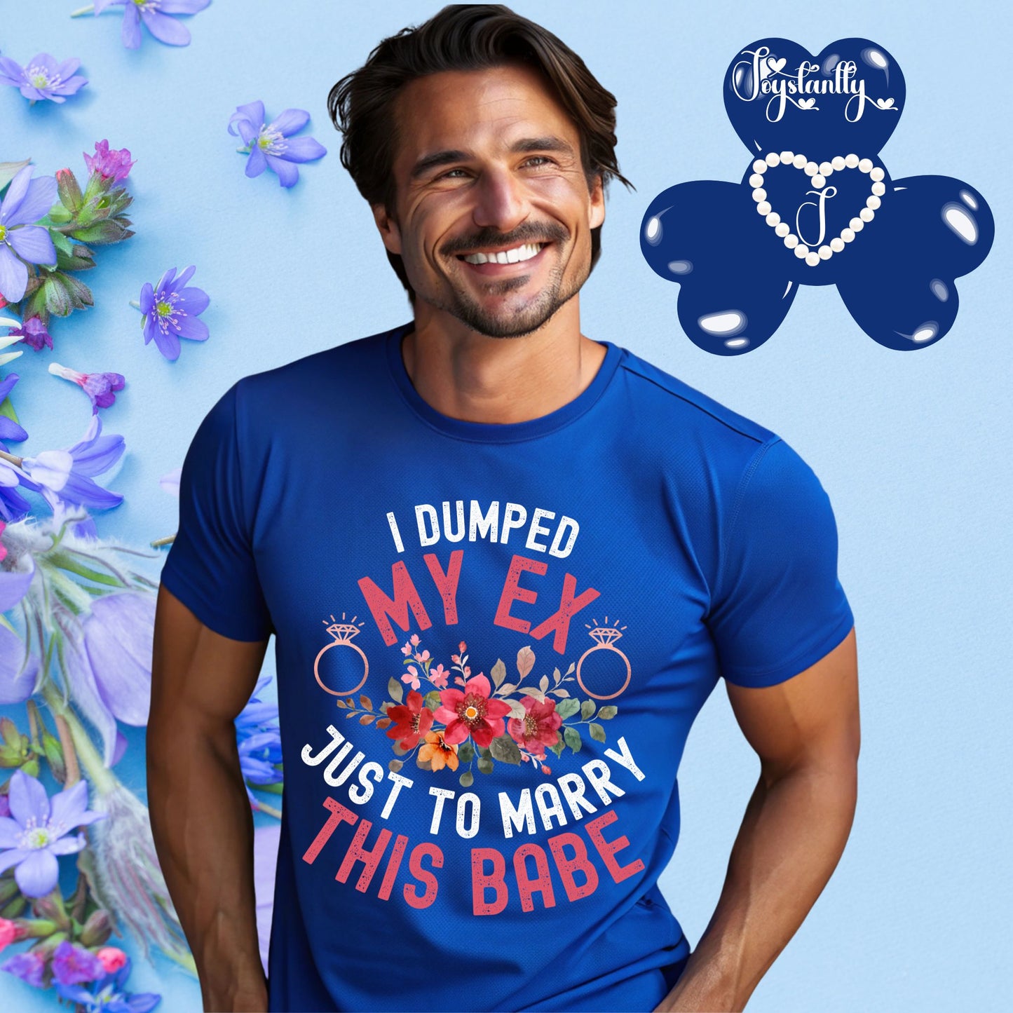 Royal Blue T-Shirt. Engagement Party T-Shirt