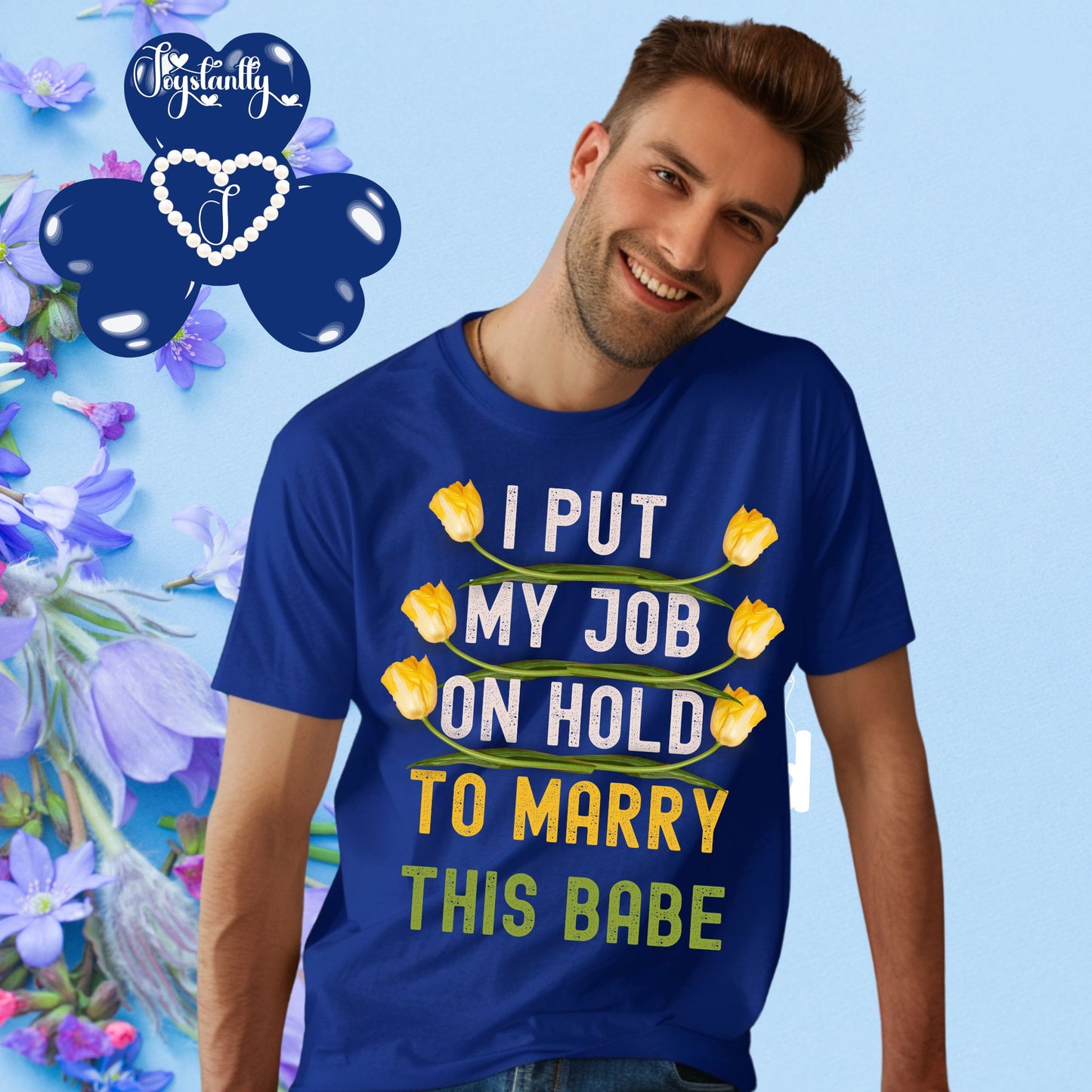 Royal Blue T-shirt. Engagement Party Shirt. Funny Bachelor's Party Shirt
