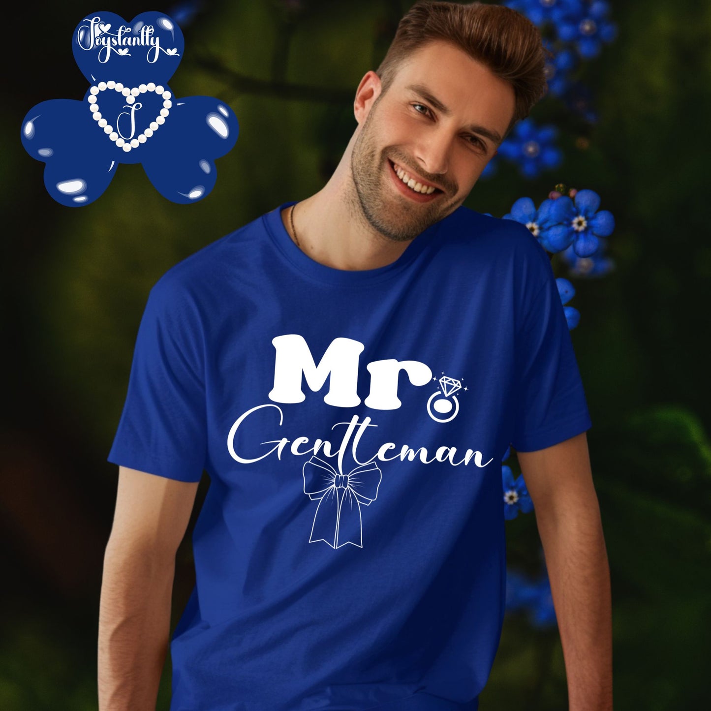Royal Blue T-shirt. Happy Husband T-shirt