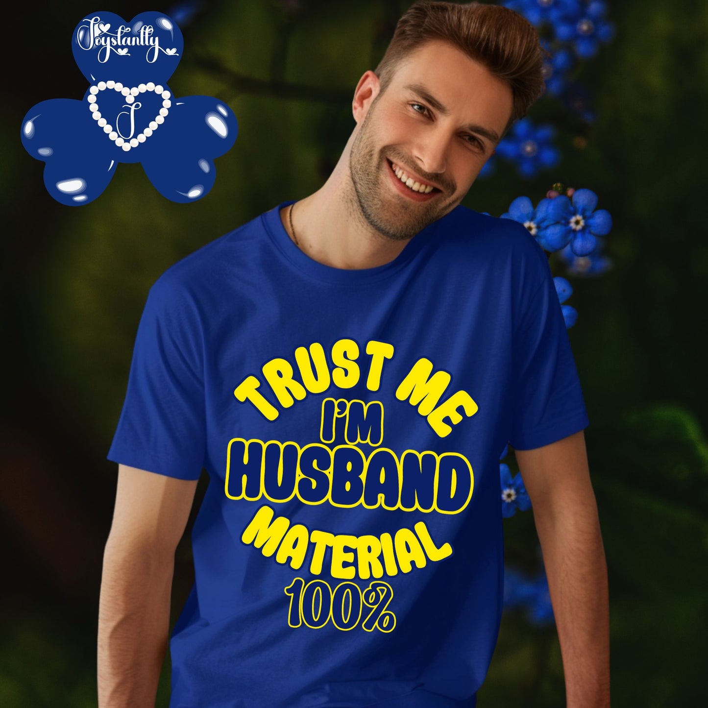 Royal blue T-shirt. Funny T-shirt for bachelor's party.