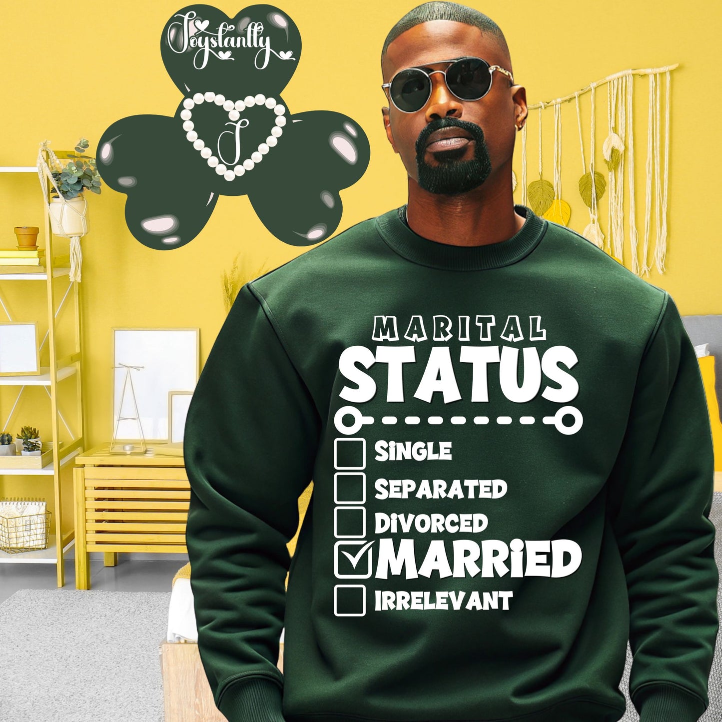 Forest Green Sweatshirt for Newlyweds. Honeymoon Sweatshirt For Grooms.
