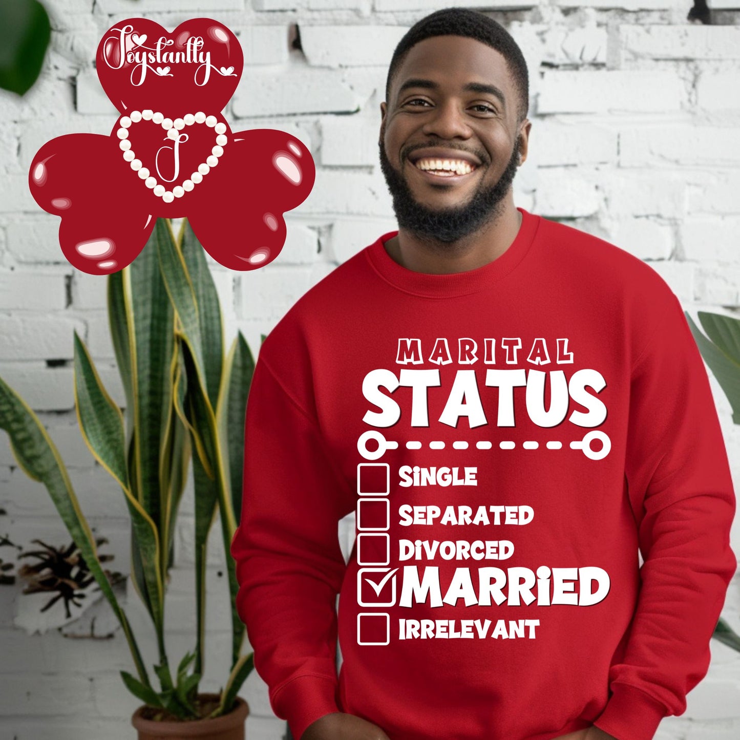 Red Sweatshirt for Newlyweds. Honeymoon Sweatshirt For Grooms.
