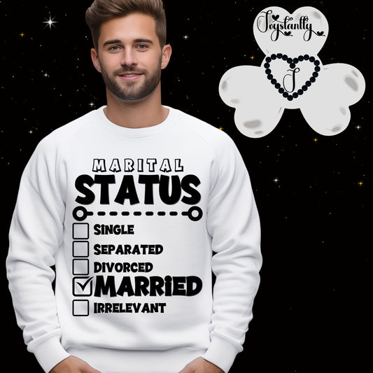 Sweatshirt For Honeymoon Men | Marital Status: Married | Premium Sweatshirt
