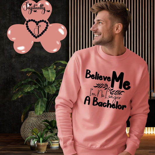 Funny Light Pink Sweatshirt for Honeymoon. Honeymoon Sweatshirt For Grooms.
