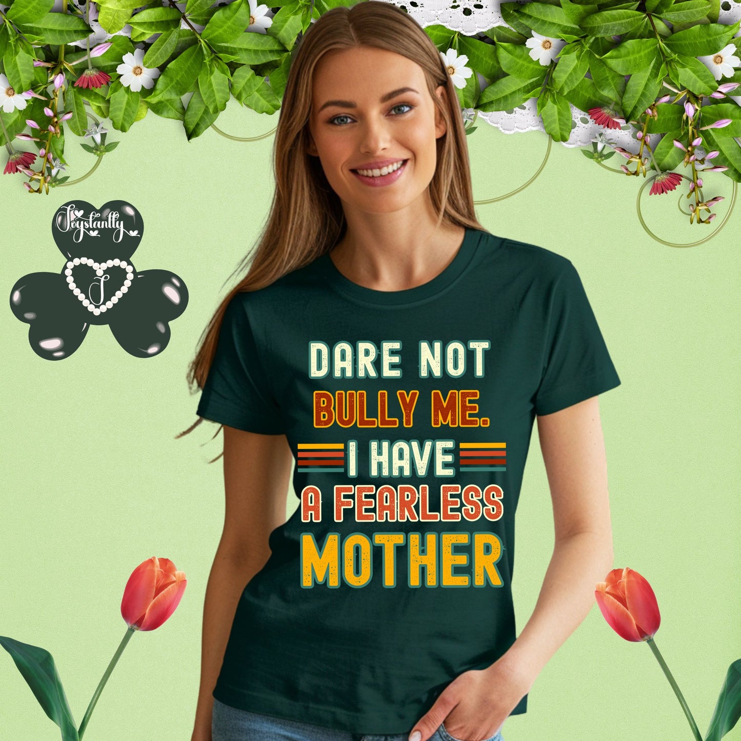 Perfect Shirt For Brave Moms. Mother's Day Forest Green Shirt. Perfect Gift for Mothers