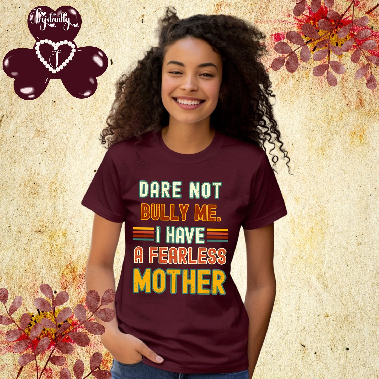 Perfect Shirt For Brave Moms. Mother's Day Maroon Shirt. Perfect Gift for Mothers