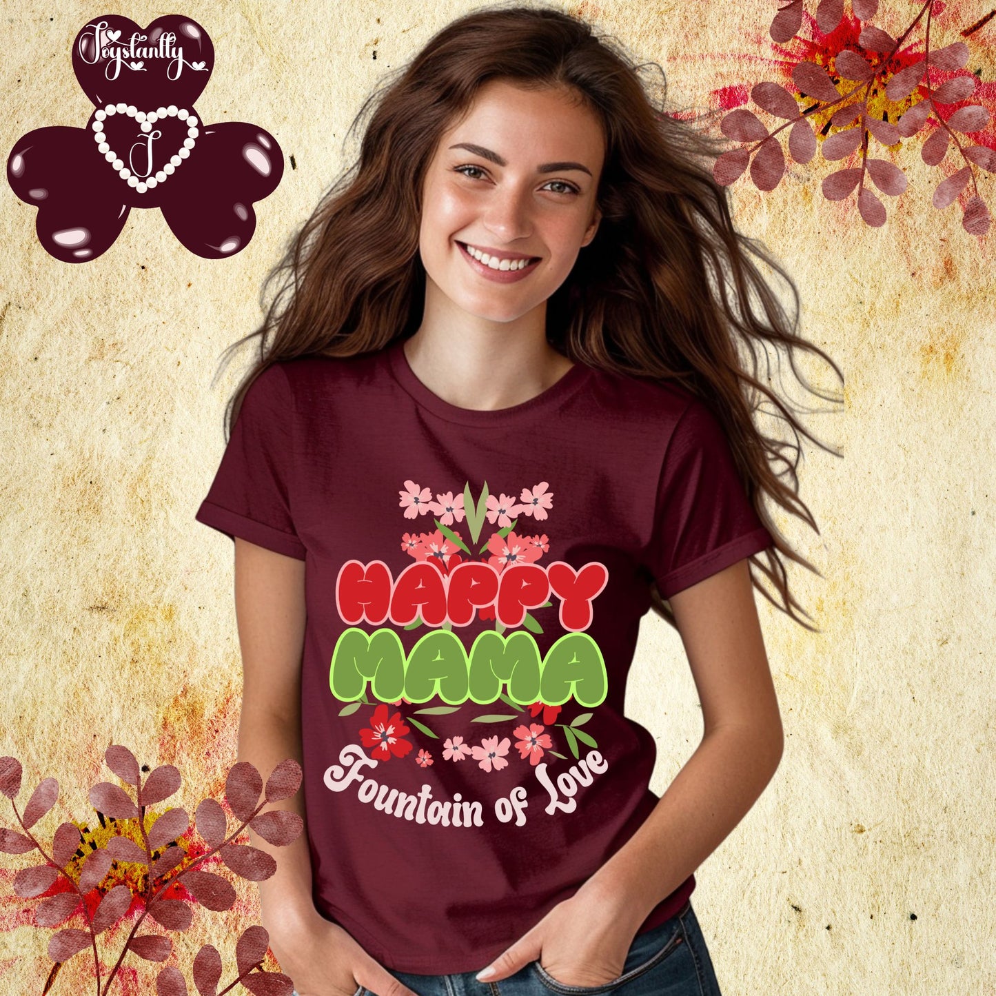 Perfect Shirt For Happy Moms. Mother's Day Maroon Shirt
