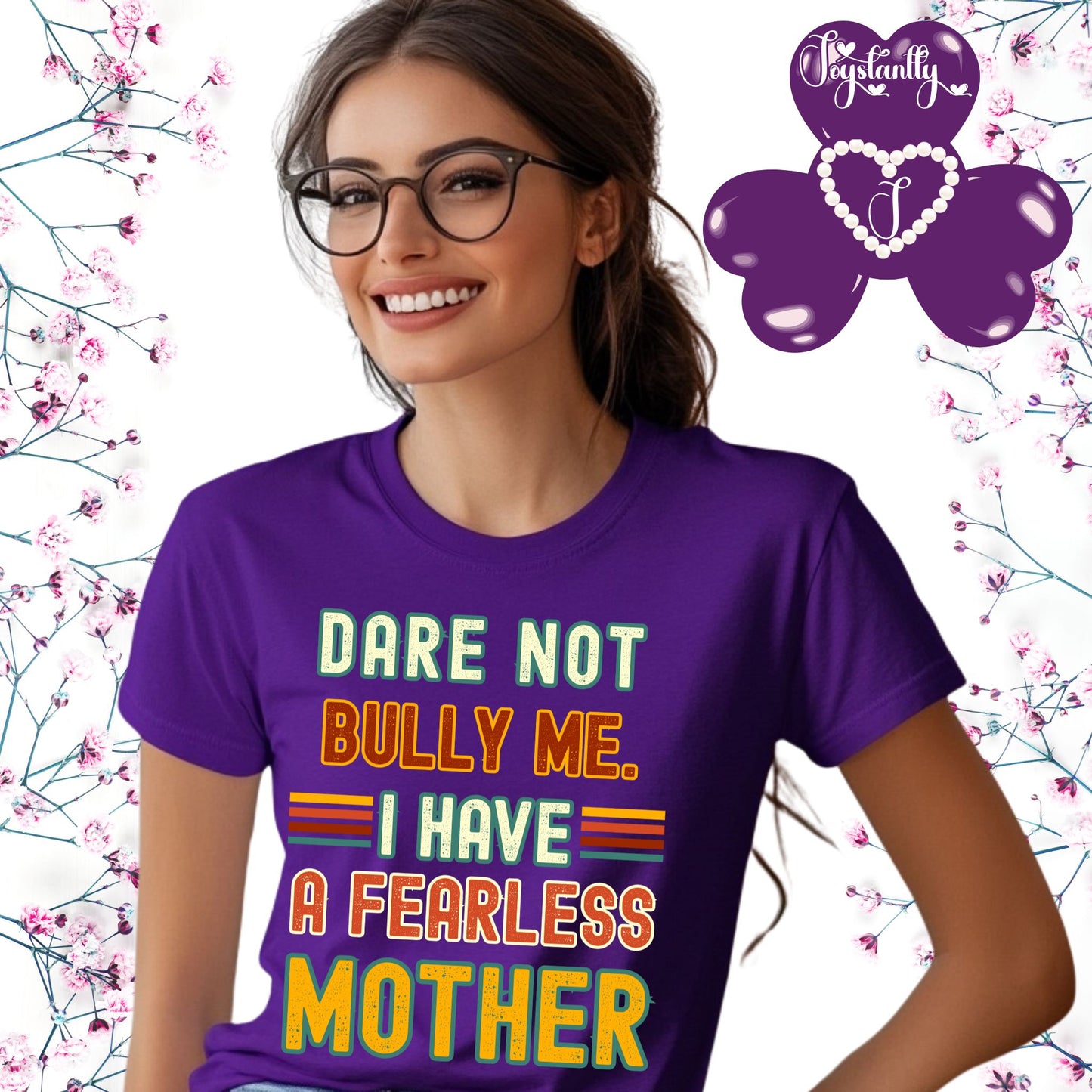 Perfect Shirt For Brave Moms. Mother's Day Purple Shirt. Perfect Gift for Mothers