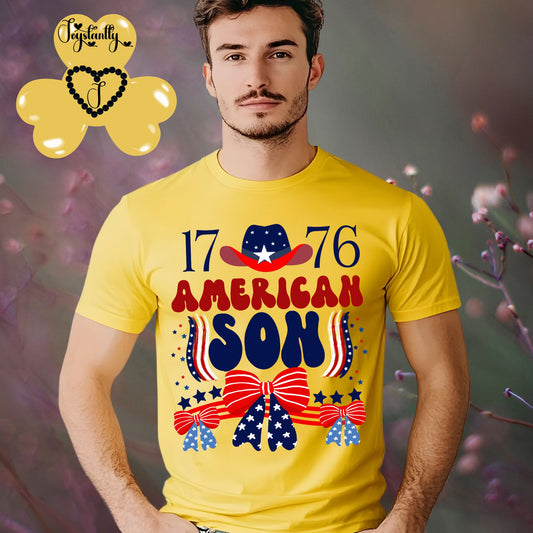 American Yellow T-shirt. Best Shirt for American Sons. 4th of July T-shirt.