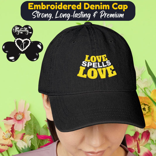 Black Baseball Denim Cap.