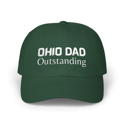 Green Baseball Cap. Best Embroidered Cap For Ohio Dads.