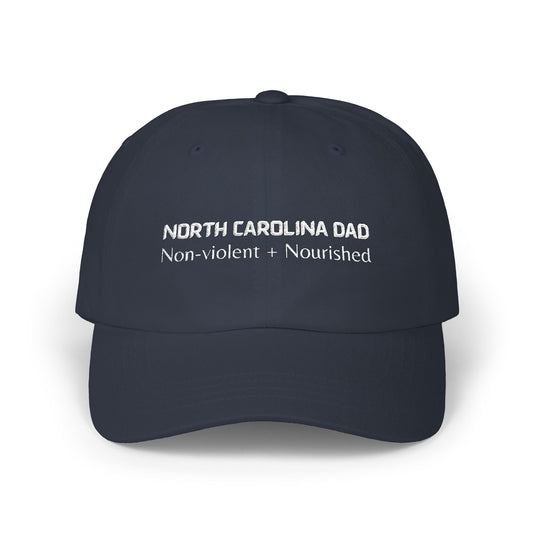 Navy Blue Baseball Cap. Best Embroidered Cap For North Carolina Dads.