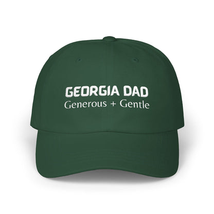 Green Baseball Cap. Best Embroidered Cap For Georgia Dads.