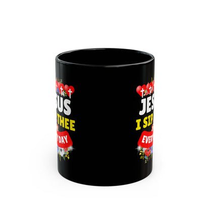 Christian Funny Black Mug, Evangelism Cute Prayer Cup, Jesus Bible Church Gospel Believers, Birthdays, Easter, Christmas Mug