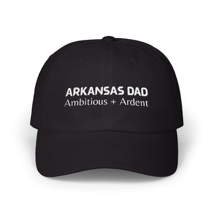 Black Baseball Cap. Best Embroidered Cap For Arikansas Dads.