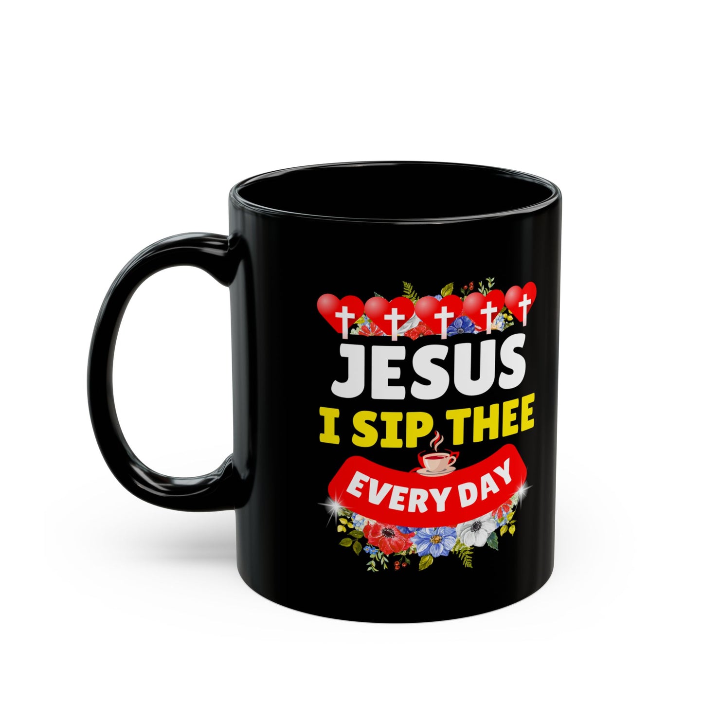 Christian Funny Black Mug, Evangelism Cute Prayer Cup, Jesus Bible Church Gospel Believers, Birthdays, Easter, Christmas Mug
