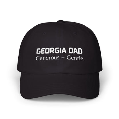 Black Baseball Cap. Best Embroidered Cap For Georgia Dads.