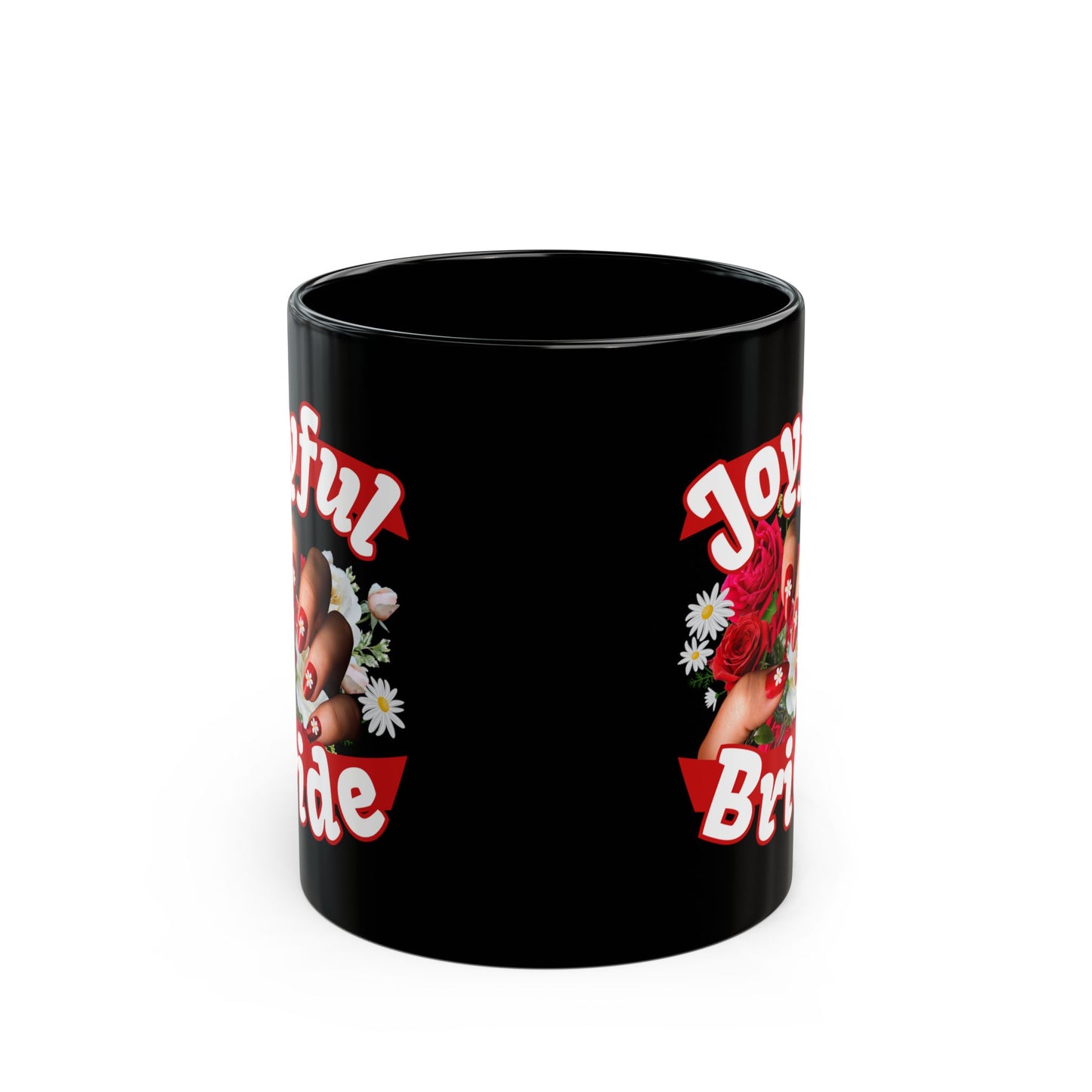 Joyful Bride Black Mug: Engagement, Wedding, Bridal Shower Gift | Future Mrs, Newlywed, Wife to Be Mug Present
