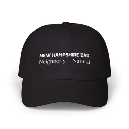 Black Baseball Cap. Best Embroidered Cap For New Hampshire Dads.
