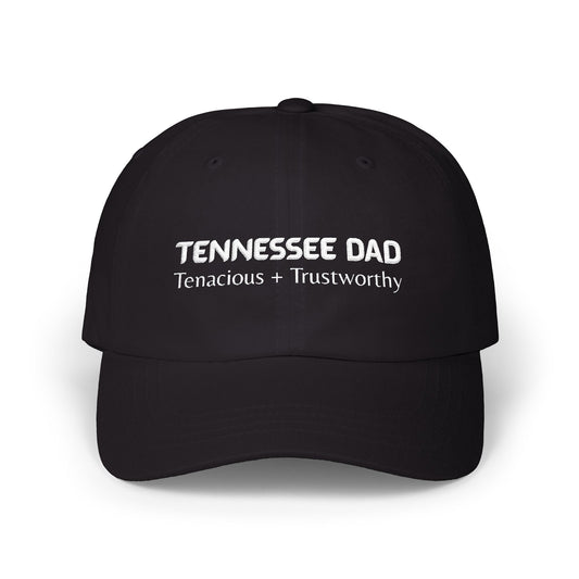 Black Baseball Cap. Best Embroidered Cap For  Tennessee Dads.