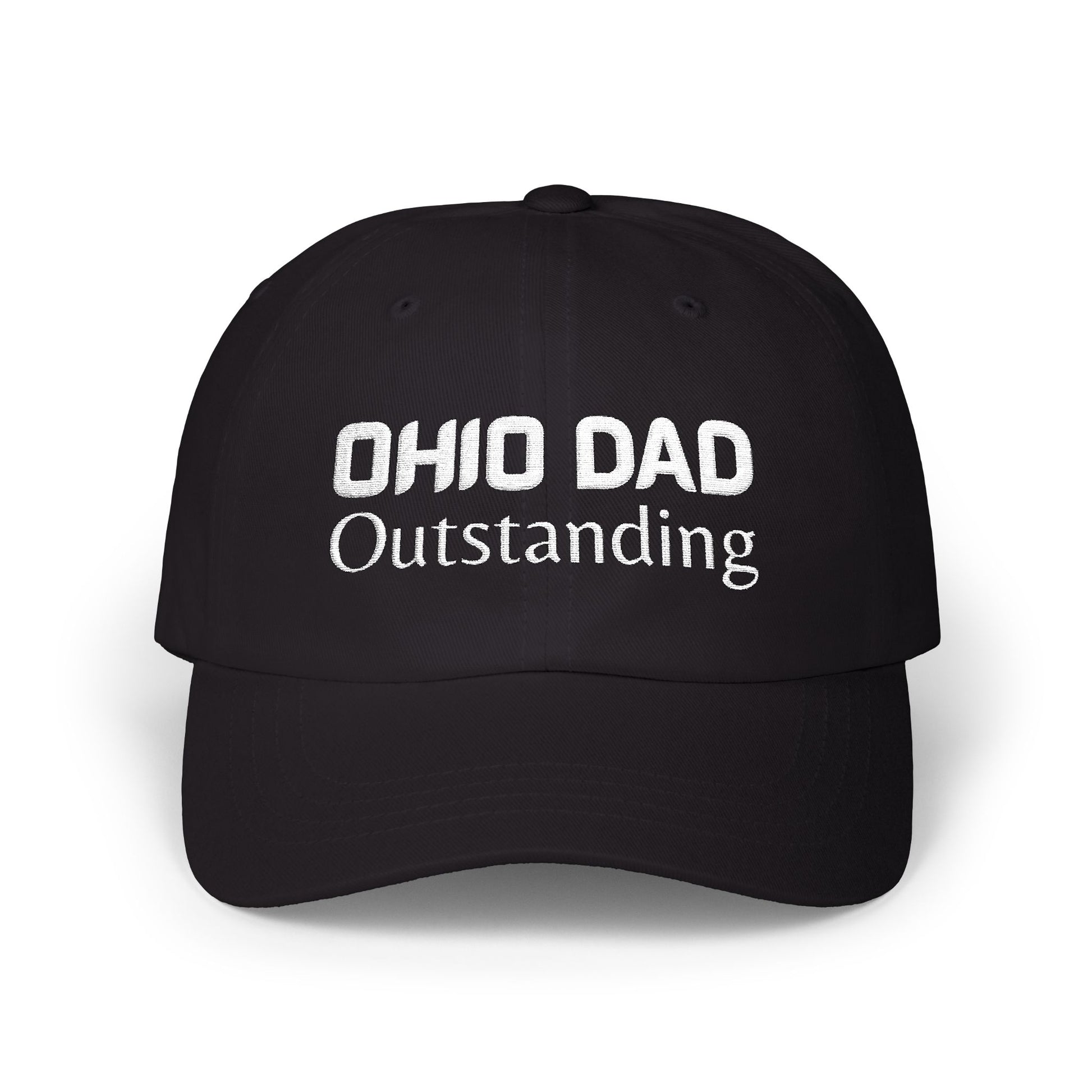 Black Baseball Cap. Best Embroidered Cap For Ohio Dads.