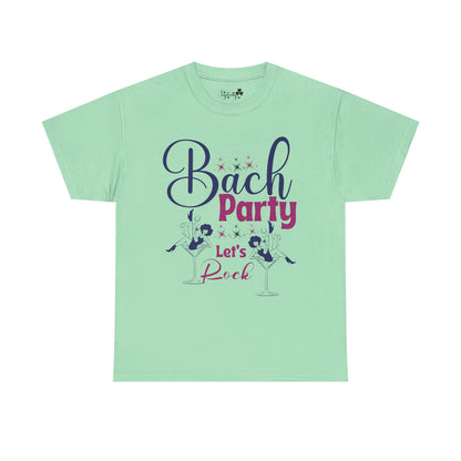 Cute Bachelorette Party Shirt | Bach Party, Let's Rock | Super T-shirt