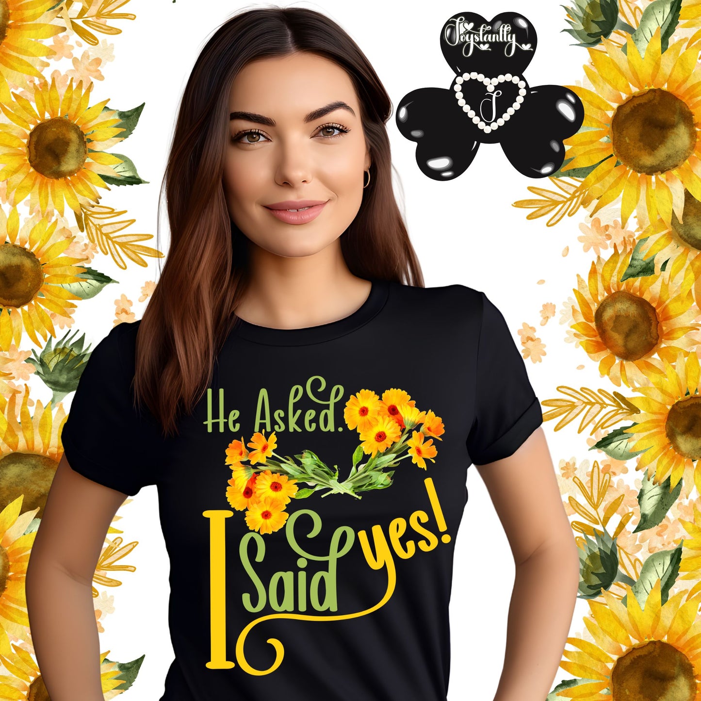 Bridal Shower Black T-shirt