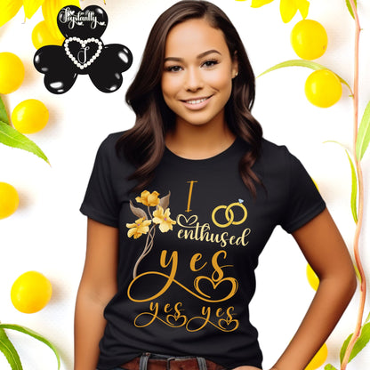 Bridal Shower Black T-shirt