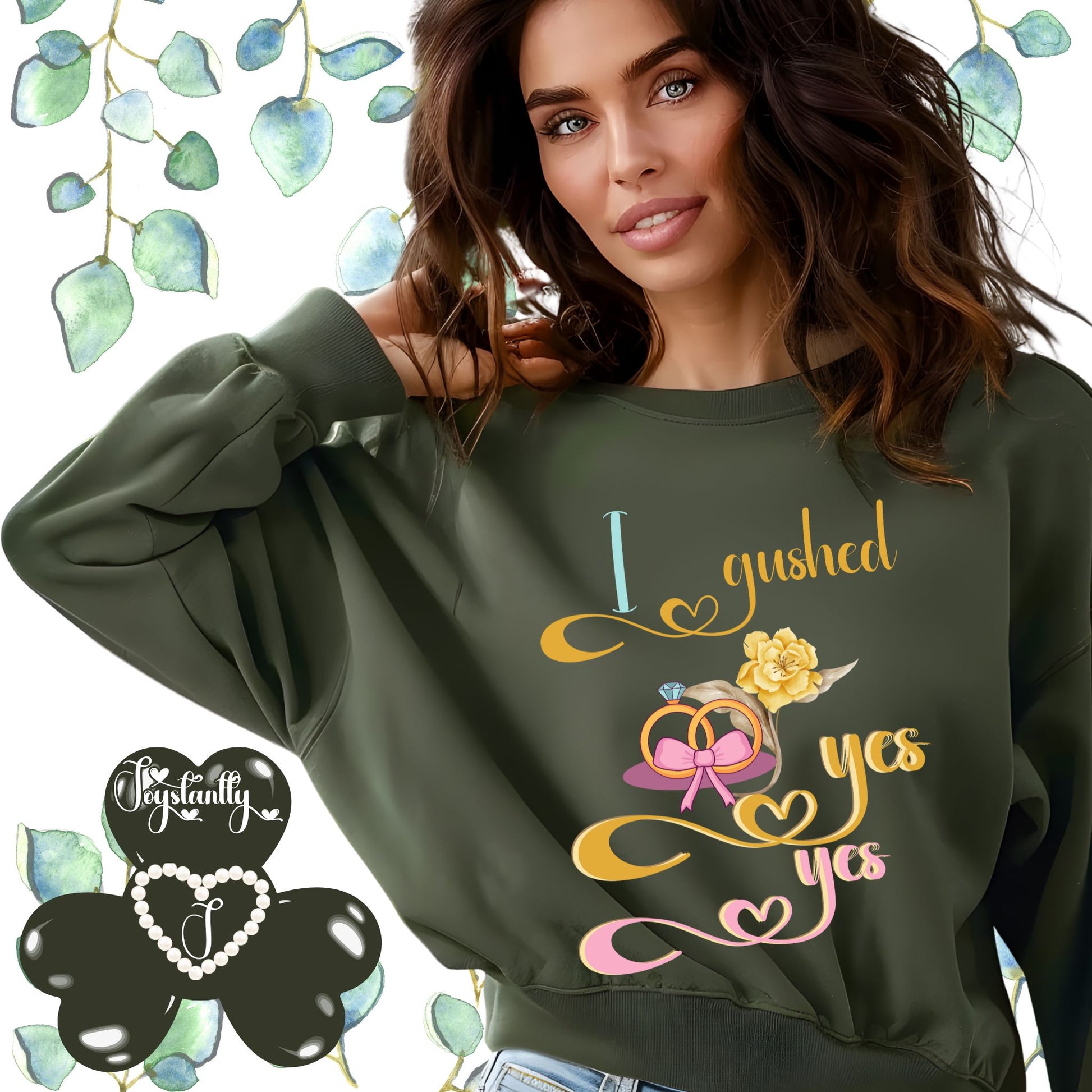 Bachelorette Party Military Green Sweatshirt